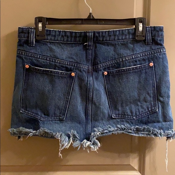 Free People Dark Wash Denim Skirt - Picture 2 of 2